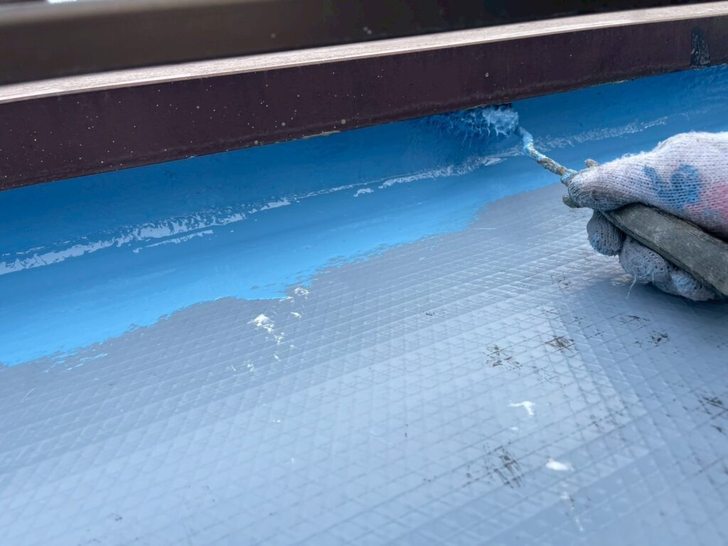 立ち上りウレタン防水材塗布