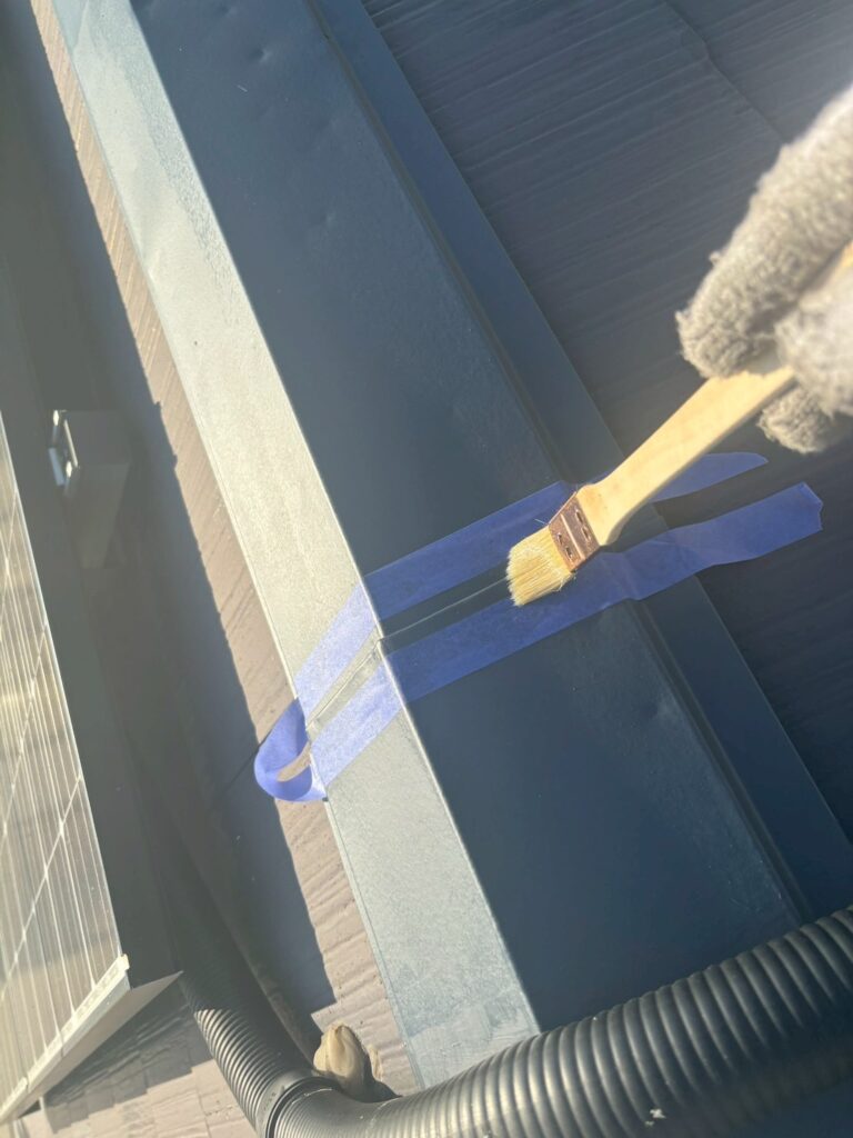 棟板金プライマー塗布